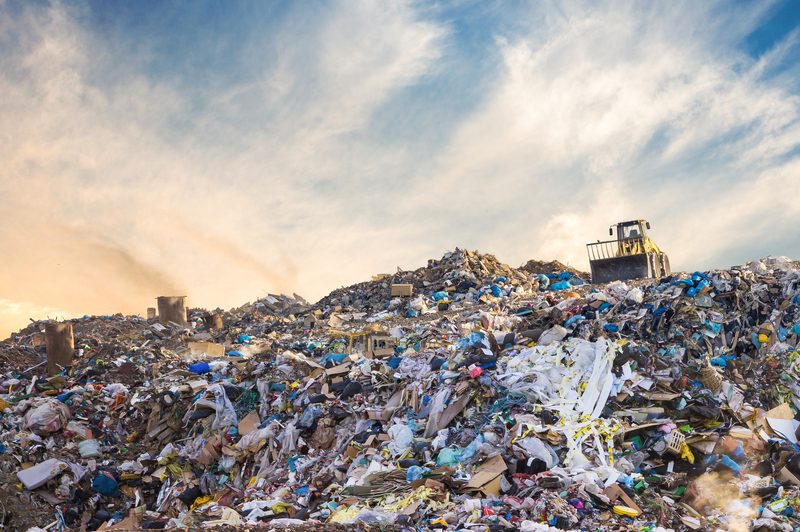 landfill waste for shredding