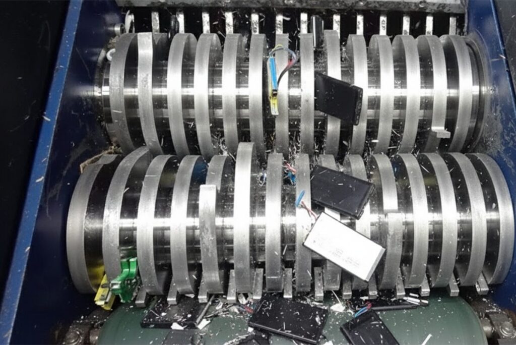 mobile battery shredder