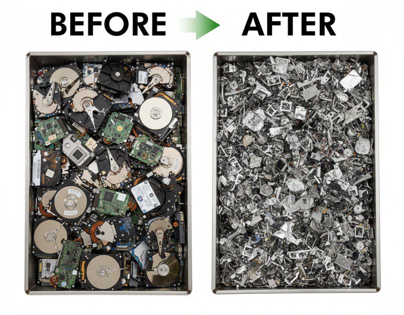 Iron Mountain hard drive shredding