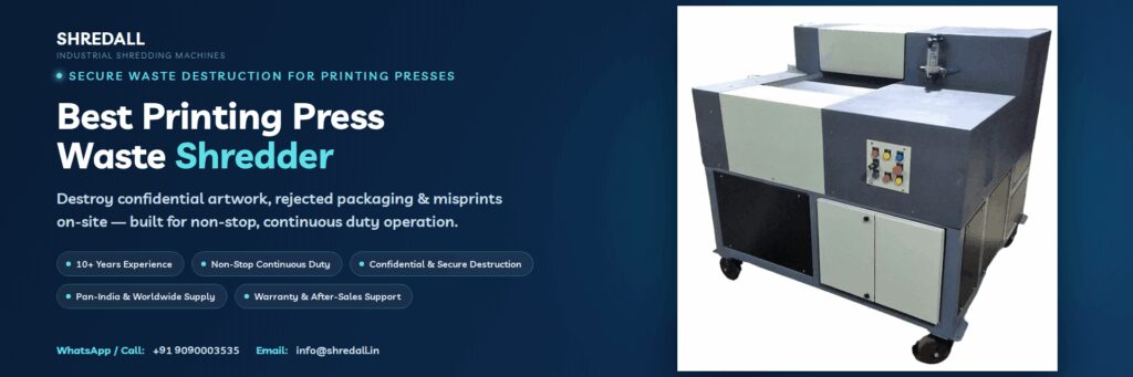 Best Printing Press Waste Shredder