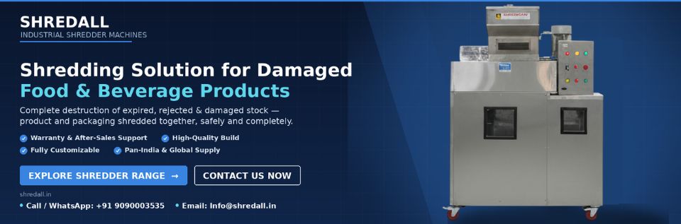 Shredding Solution for Damaged Food & Beverage Products